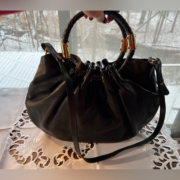 Michael Kors Colection Skorpios hobo amazing black bag. Unique. Beautiful design - Picture 7 of 15